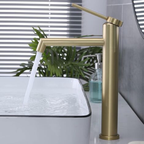 Grifo De Lavabo Montaje En Pared Agua Fría Caliente Orificios Dobles Grifo Mezclador Triple Valvula