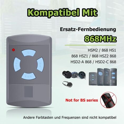 Mando A Distancia Original Hörmann HS4 868 MHz BiSecur – 4 Botones Para Puerta De Garaje (Compatible)