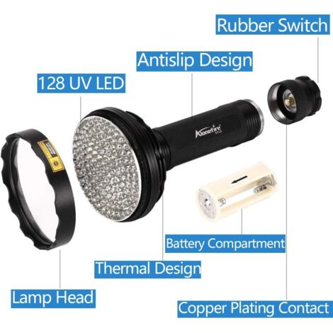 Linterna Tactica De Luz Ultravioleta 395nm Con Zoom – Luz Negra Ultra Para Resina Y Mascaca De Celulares