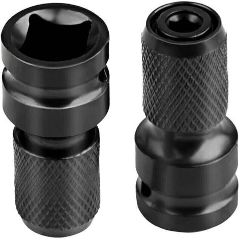 Schlagschrauber-Bit-Adapter, 1/2"-Vierkantantrieb auf 1/4"-Sechskantaufnahme, für Schlagschrauber-Ratschen und Schraubendreher-Bithalter - 2 Stück