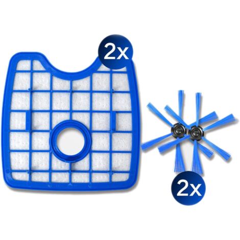 HEPA-Filter für Staubsauger + 2 Rundbürsten für Philips FC8820 FC8810 FC8066 Saugroboter (1/4)