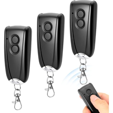 433,92-MHz-Fernbedienung, kompatibel mit EcoStar RSC2-433, RSE2-433, RSZ1-433, 2-Kanal-Fernbedienung für Hörmann EcoStar Liftronic 500/700/800, Porttronic D2500/D5000/S4000, 3er-Pack