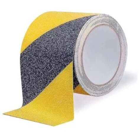 Rutschfestes Klebeband für Außentreppen, 10 cm x 5 m, selbstklebend, gelb-schwarz