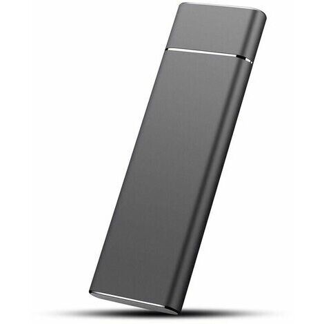 Tragbare externe 2-TB-SSD-Festplatte, Metalloptik, USB 3.1 Typ-C, hohe Geschwindigkeit für mobile Geräte
