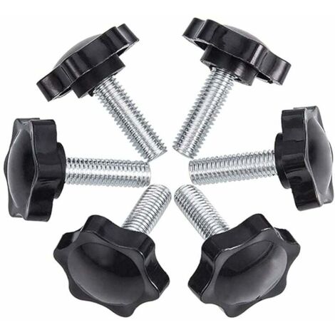 Flügelmutternzange, 6er-Packung M8 50 44, gerändelte Kunststoffzange für Sternschrauben (1/5)