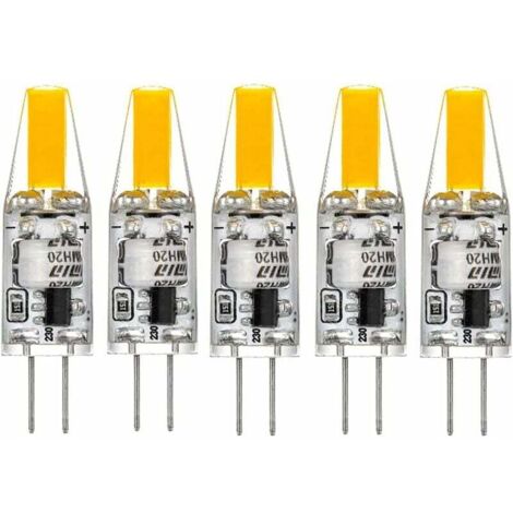G4 LED 220V 3W 2700K warmweiß 160LM, Silikonlampen ersetzen herkömmliche 30W-Halogenlampen, 5er-Pack