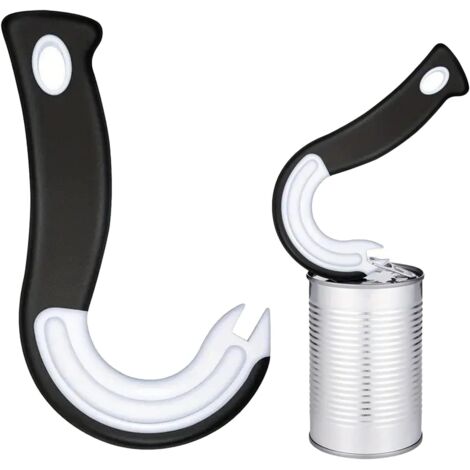 J-förmiger Dosenöffner mit Haken, Dosenöffner mit Ringverschluss, Dosenöffner mit rutschfestem Griff, praktisches Küchenwerkzeug zum Öffnen von Dosen mit Ringverschluss (1/5)