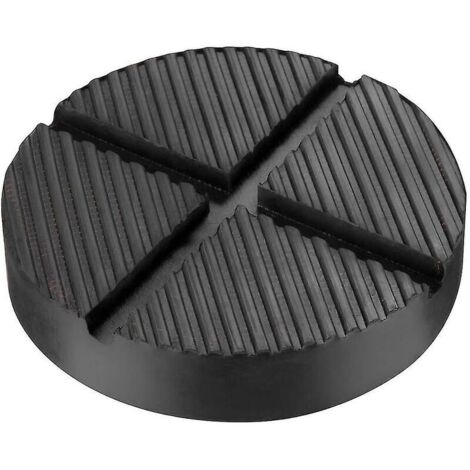 Gummiauflage für Wagenheber, Hebeplattform, runder Wagenheberblock, Wagenheber-Reifenwechselauflage (1 Stück, Schwarz)