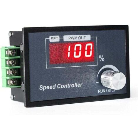 Motordrehzahlregler, DC 6–60 V, 12 V, 24 V, 36 V, 48 V, 30 A, PWM-Motordrehzahlregler mit Start/Stopp-Schalter