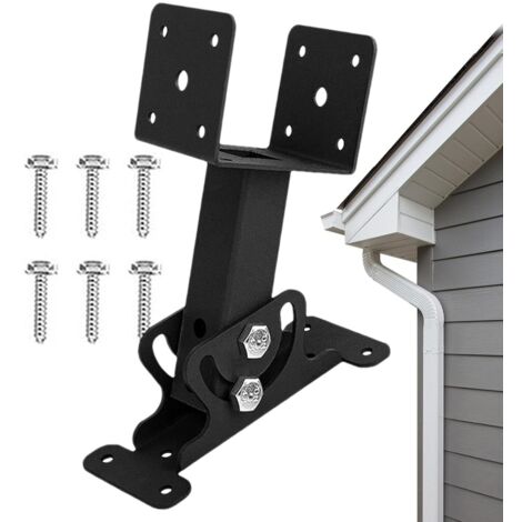 Dachpfostenhalterungen für Terrassen und Pergolen Sattelförmige Dachbalkenhalterungen aus Holz, verstellbare, rostbeständige Pfosten- und Balkenhalterungen (1/5)
