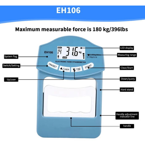 Tragbarer elektronischer Dynamometer, 180 kg (396 lb) Dynamometer ...