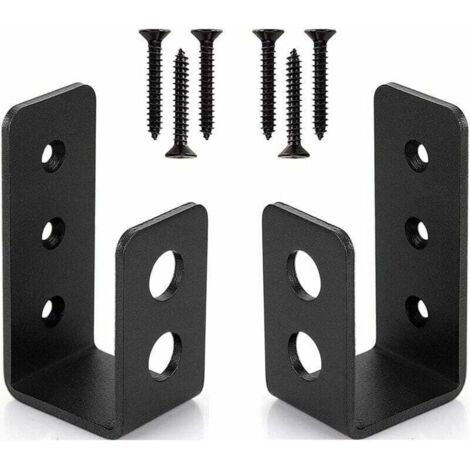 Set mit 2 robusten Stahltürwinkeln für 2 x 4 Türen – U-förmige Sicherheitsstange (1/4)