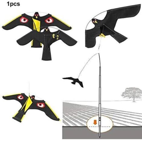 Vogelscheuche in Form eines fliegenden Falken: Abwehr-Drachen für Garten und Haus – Schutzdekoration für Bauernhäuser