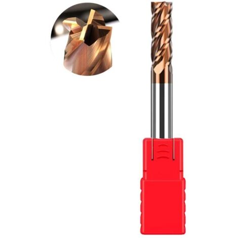 Hartmetall-Schaftfräser, AlTiN 55 HRC-Beschichtung, 4 Schneiden, Bohren, Fräsen, Schlichten, Einstechfräsen, CNC, Wolframkarbid (5 mm) (1/5)