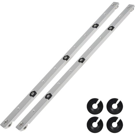 x Gleitschiene für T-Nut-Schiene, 9,5 x 19 x 450 mm, Aluminium-Gehrungsschneider-Führungsschiene für Tischkreissäge, Tischbohrmaschine, Bandsäge, Holzbearbeitung