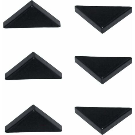 mm schwarze Eckenschützer für scharfes Glas, Spiegel, Keramikfliesen, dreifach geformte Eckenschutzkappen, 20 Stück (1/5)
