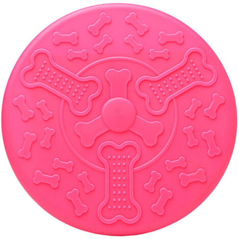 Weicher Gummi-Frisbee für Hunde - Bunte Frisbee für Hundeuhren (18 cm, Rosa)