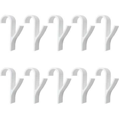10er-Pack Heizkörperhaken, weiße Kunststoff-Heizkörperhaken, Handtuchhalter-Heizkörperhaken, Handtuchhaken für Badezimmer und Küche (weiß) (1/5)