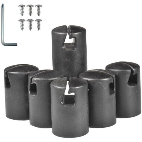 Trampolin-Rohrkappen – Dicke und robuste Endkappen für Trampolinstangen, Ersatzschutz für das obere Ringsystem aus flachem Stahlblech, schwarz. (1/4)