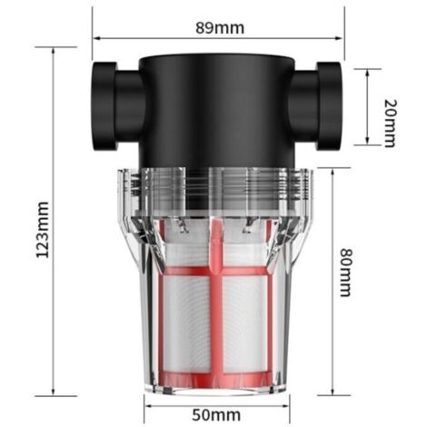 Sandfilter für Wasserpumpe, mit Filterpatrone – 20 mm Anschlussdurchmesser