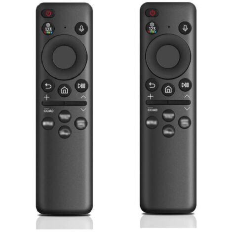 Samsung BN59-01432A Ersatzfernbedienung, universelle Solar-Sprachfernbedienung für Samsung Smart TVs mit 4 Schnellzugriffstasten, schwarz, 2 Stück (1/5)