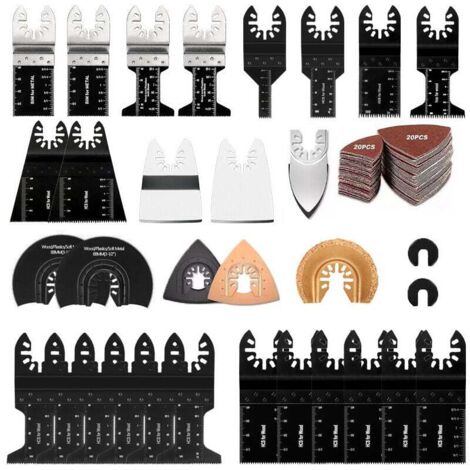 72-teiliges Zubehörset für Multifunktionswerkzeuge, professionelles Sägeblatt-Set für Holz, Metall und Kunststoff, universelle Sägeblätter für Fein Multimaster, Dremel, Bosch, Makita und Dewalt (1/5)