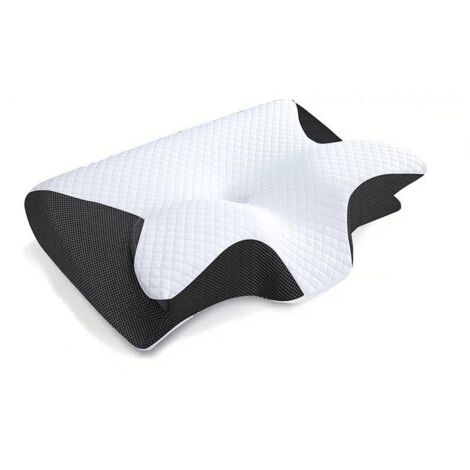 Ergonomisches Nackenstützkissen aus Memory-Schaum – Nacken- und Rückenstütze – Maße: 62 x 37 x 12 cm – Atmungsaktiver und waschbarer Bezug