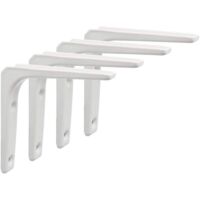 Wandhalterung 100 mm x 100 mm – Hochwertiger Stahl mit rostbeständiger Lackierung – Set mit 4 robusten Halterungen für den Industrie-Look