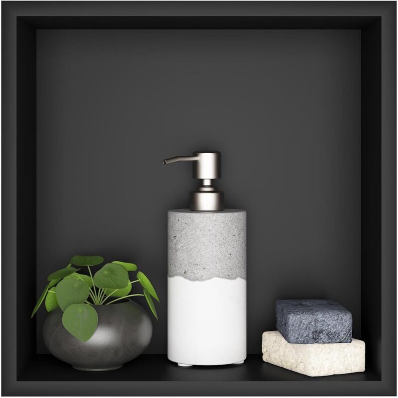 BERNSTEIN - Nicchia Doccia In Acciaio Inox + 2 Faretti LED, Mensola A Scomparsa 30x60x10cm Axlxp Metallo Canna Di Fucile 2x Faretti Bianco Opaco 89711943
