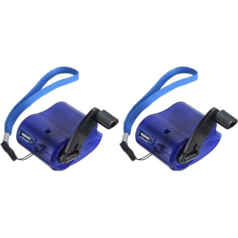 Caricabatterie di emergenza USB a manovella per cellulare MP4, generatore a manovella per esterni, caricabatterie di emergenza con porta USB, alimentatore manuale per esterni