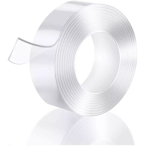 nastro adesivo nano magico acrilico trasparente biadesivo lavabile e impermeabile 1 mm x 3 cm x 3 m (1/5)