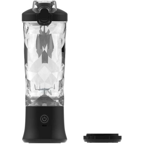 Frullatore portatile per frullati, succhi freschi, frappè e pappe per bambini, mini frullatore da 590 ml, senza BPA, adatto per sport all'aria aperta, casa, viaggi, nero