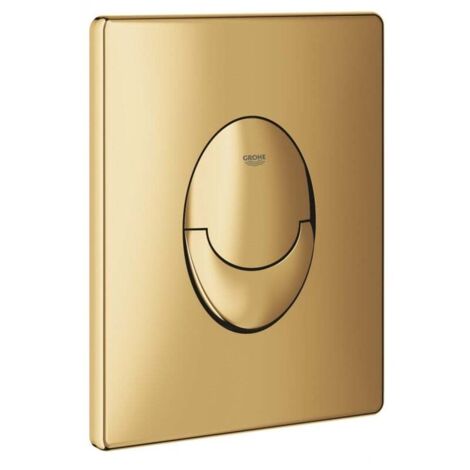 Applicabile per GROHE Start – Piastra di copertura (risparmio idrico, funzionamento a 2 volumi e avvio e arresto, superficie robusta)/38505GN0 oro spazzolato