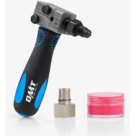 Kit di utensili per svasatura tubi freno, utensile per svasatura doppia a 45 gradi SAE da 3/16 di pollice per tubi per autoveicoli, in rame, acciaio e nichel