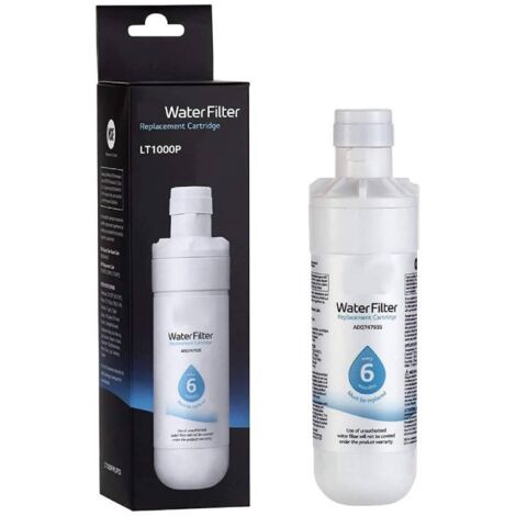 LG LT1000P – Filtro dell'acqua sostitutivo per frigorifero da 6 mesi/200 galloni (NSF42, NSF53 e NSF401) ADQ74793501, ADQ75795105 o AGF80300704, bianco