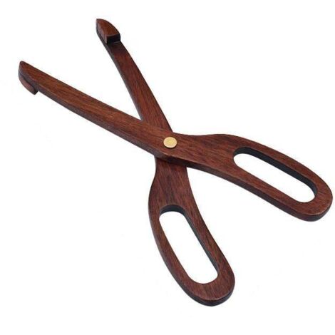 Pinze per insalata a forbice, pinze per pane, pinze per insalata in legno, adatte per cucinare, campeggio, barbecue, buffet, ristoranti, panetterie, pinze per insalata, Phoebe