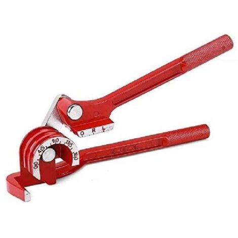 Piegatubi manuale 3 in 1 per tubi in rame e tubi freno, diametro 6-8-10 mm, 180 gradi, rosso