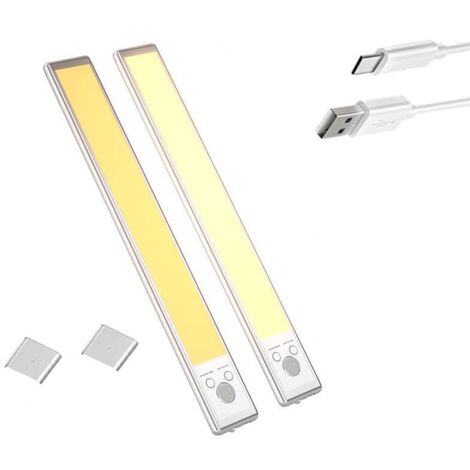 Luce ricaricabile senza fili per sottopensile da cucina - 30 cm 2200 mAh 3000 K 4000 K 6500 K Luci dimmerabili a 3 temperature con sensore di movimento per armadio, cucina, scale 2 pezzi (1/5)