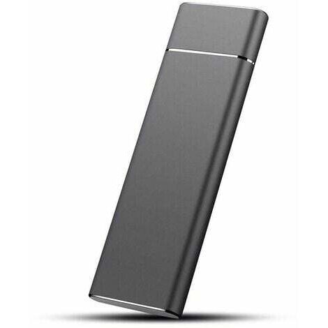 Disco rigido esterno portatile SSD da 2 TB, aspetto metallico, USB 3.1 Type-C, alta velocità per dispositivi mobili
