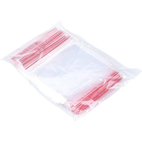 Prodotti per ufficio – Confezione da 100 sacchetti trasparenti con chiusura a zip, sacchetti in polietilene a bassa densità, adatti all’uso alimentare, 19 x 25 cm