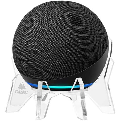 Per Amazon Echo Dot 4 / Echo Dot 5, accessorio supporto da tavolo, non richiede viti, supporto per altoparlante (trasparente)