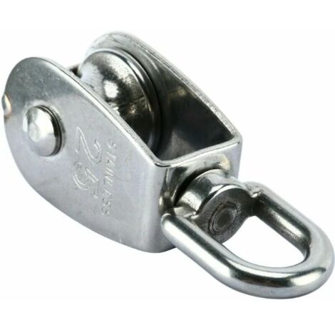 Puleggia per fune, puleggia in acciaio inox 304, puleggia in acciaio inox, argento/25 mm