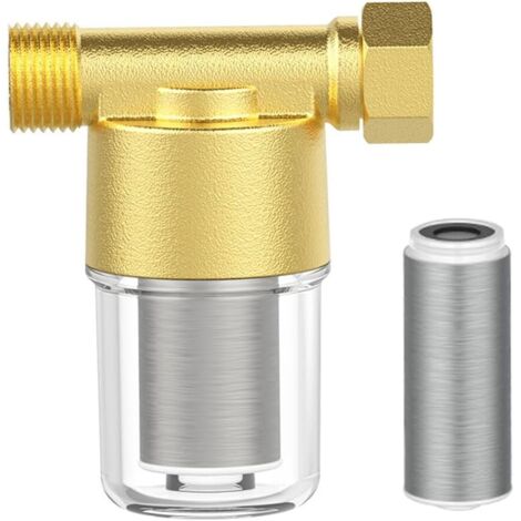 Filtro per l'acqua del rubinetto da 1/2", filtro per l'acqua della lavatrice, prefiltro per l'acqua, filtro per l'acqua combinato, filtro per sedimenti. Adatto per soffioni doccia, scaldabagni e purif (1/5)