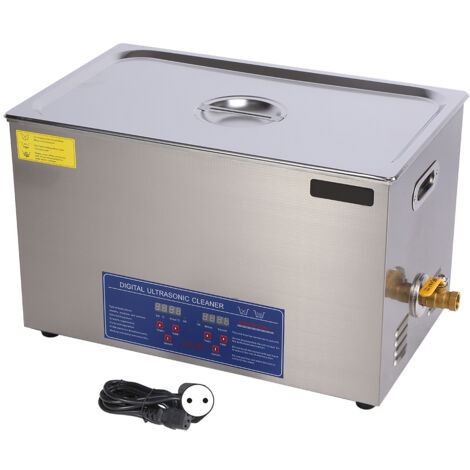 Pulitore a ultrasuoni industriale digitale in acciaio inossidabile riscaldato con timer 30L (1/5)