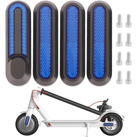 Set di 4 copricerchi in plastica con catarifrangenti compatibili con monopattino elettrico Xiaomi M365 1S Essential Pro2/blu (1/5)