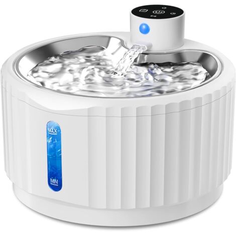 Fontanella per gatti wireless, fontanella silenziosa per cani e gatti da 2,8 l con sensore di movimento, batteria ricaricabile da 4000 mAh, abbeveratoio automatico per gatti