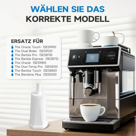BREAUILL 4 filtri di ricambio per Sage Barista Express Pro, filtro acqua per SES008/SES810/SES875/SES880/SES920/SES980/SES990/BES008