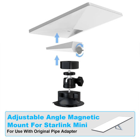 Supporto A Ventosa Per Starlink Mini - Per Auto, Camper, Barca, Con 4 Ganci, Antivibrazione