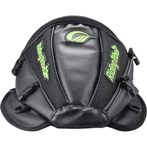 Borsa da serbatoio per moto per il sedile del passeggero, multifunzionale, impermeabile, in pelle PU, borsa portaoggetti, super leggera, accessorio posteriore - Nero