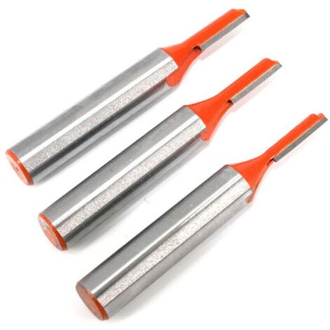 Set di 3 frese per scanalature da 8 mm, frese per scanalature in metallo duro, frese per scanalature a un tagliente, frese per lavorazione del legno – 3 mm/4 mm/5 mm